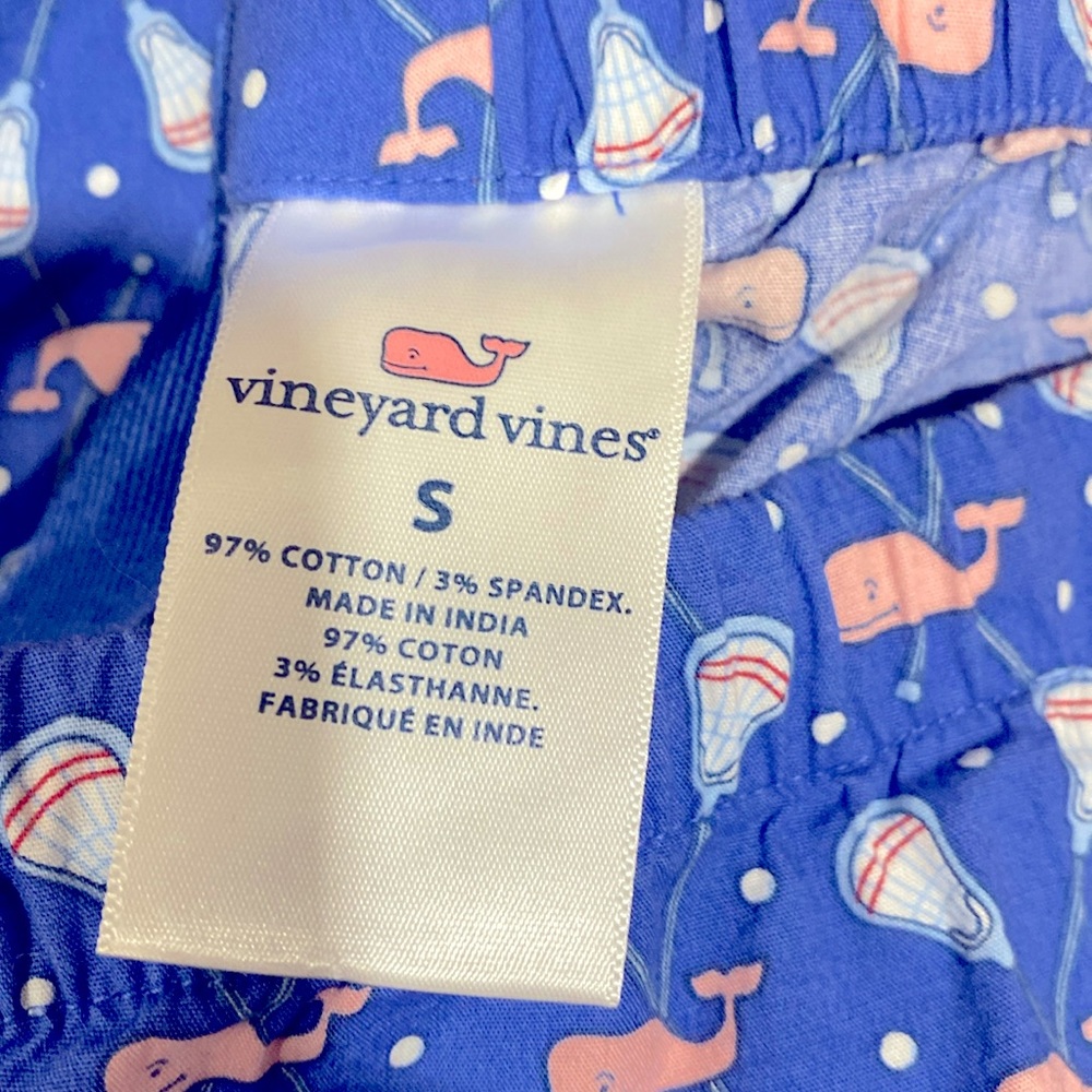 Adult small vineyard vines pajama pants-lacrosse whale